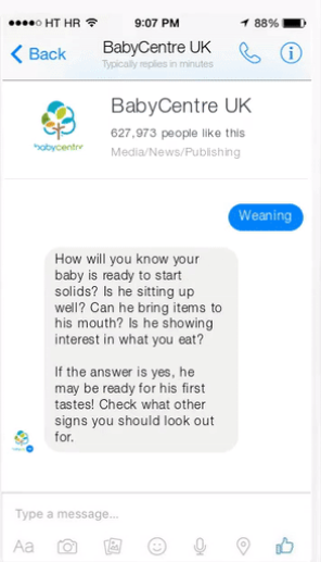 BabyCentre chatbot