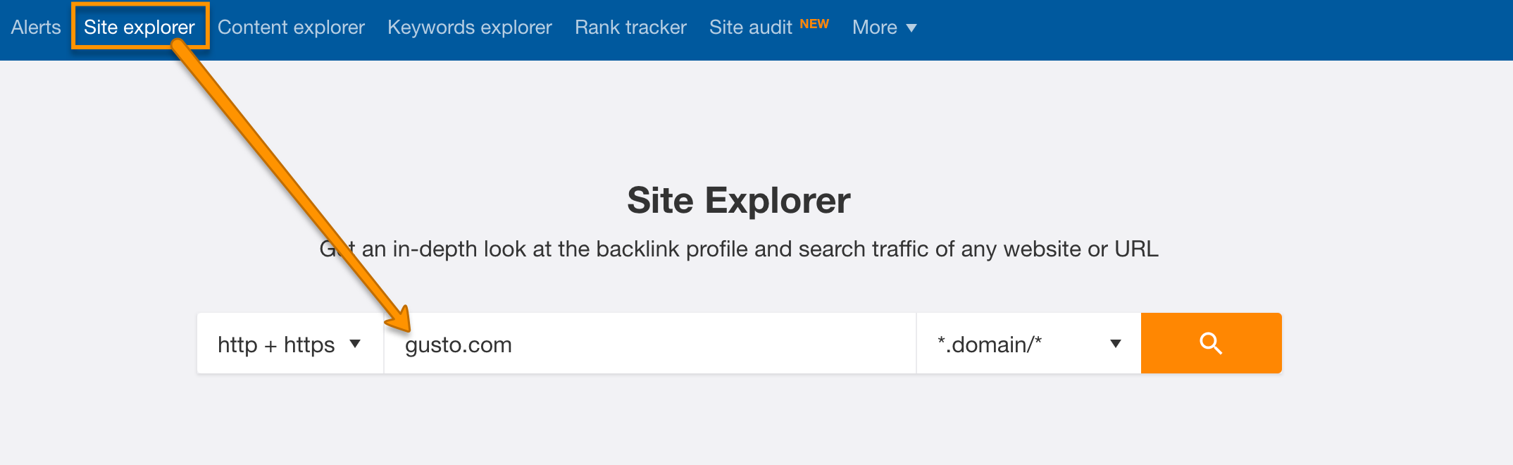 Use Ahrefs site explorer to find featured snippets