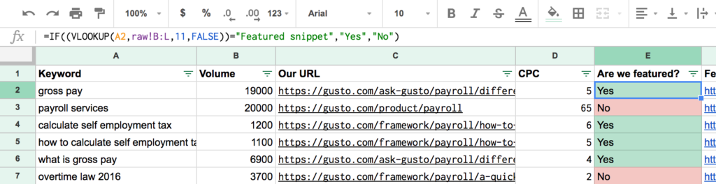 Function to determine if we are featured